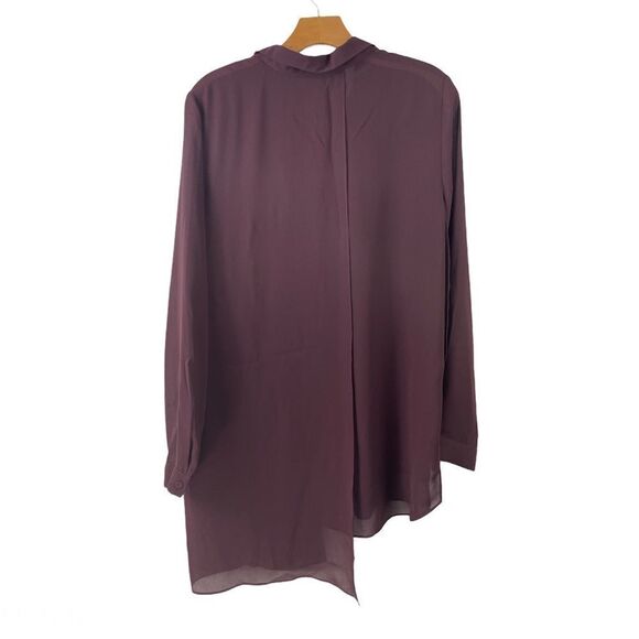 Tiger of Sweden Kinsey Plum Wine Longline Blouse S - Picture 2 of 7